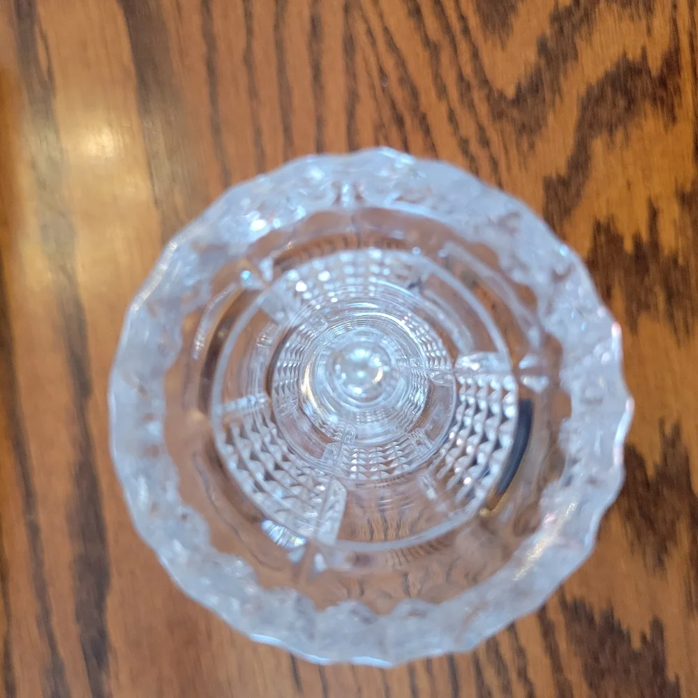 Pretty Vintage Cut Glass Bud Vase ~ Nice!